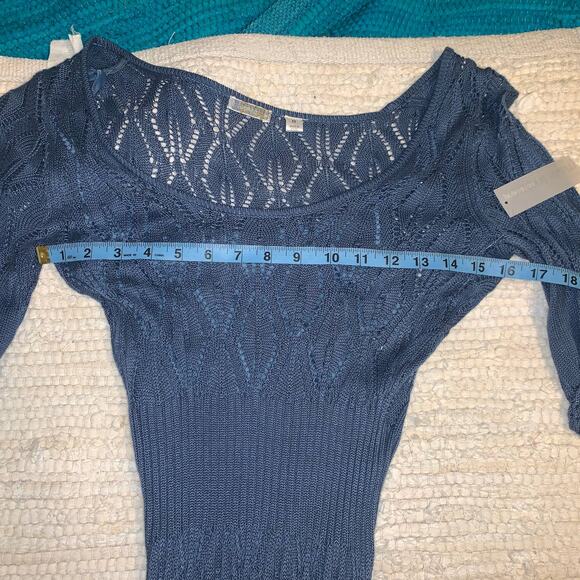 VINTAGE 90's DEADSTOCK NWT DESIGNER CROCHET BOHO DRESS XS - Picture 2 of 7